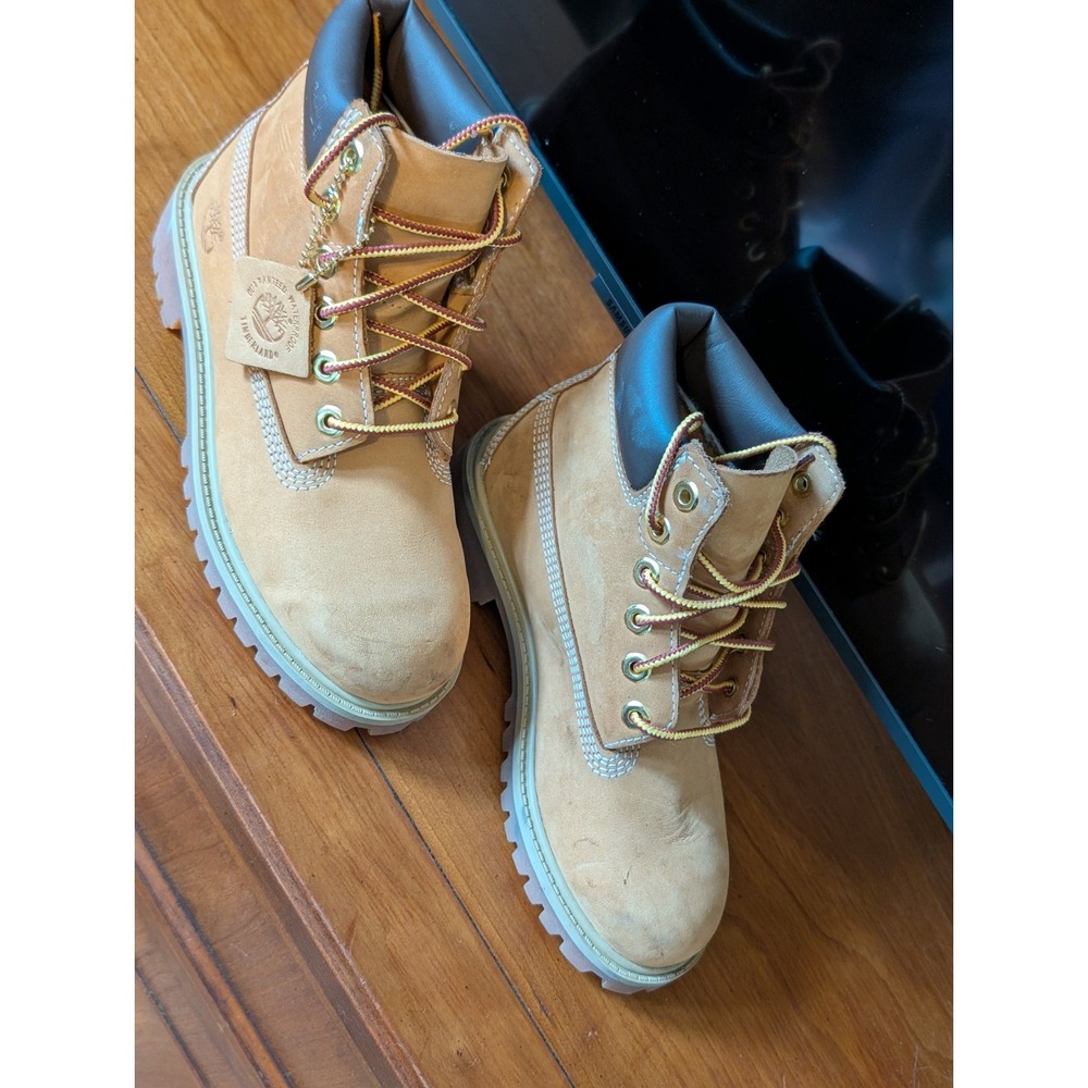 Timberland 6" Premium Waterproof Boot Wheat Nubuck 12709 Toddler Kid Size 1